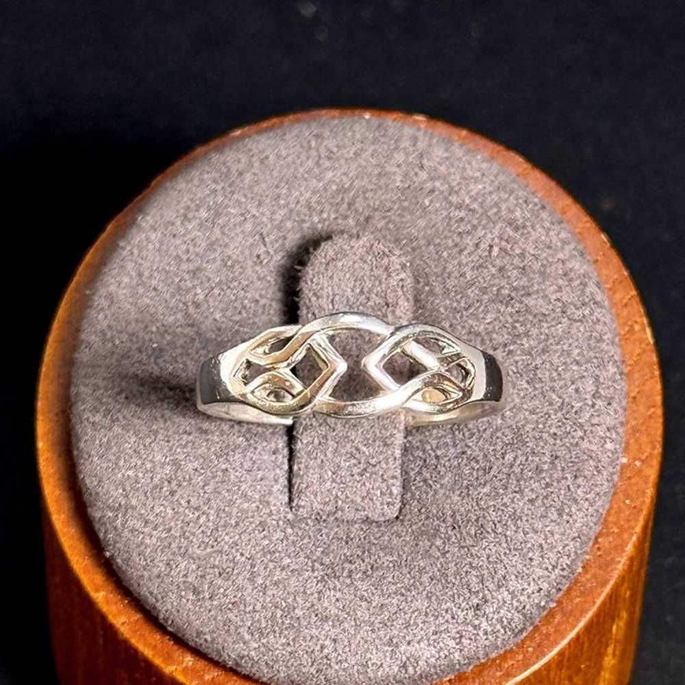 Vintage Sterling Silver 925 Celtic Knot Design Ta… - image 1