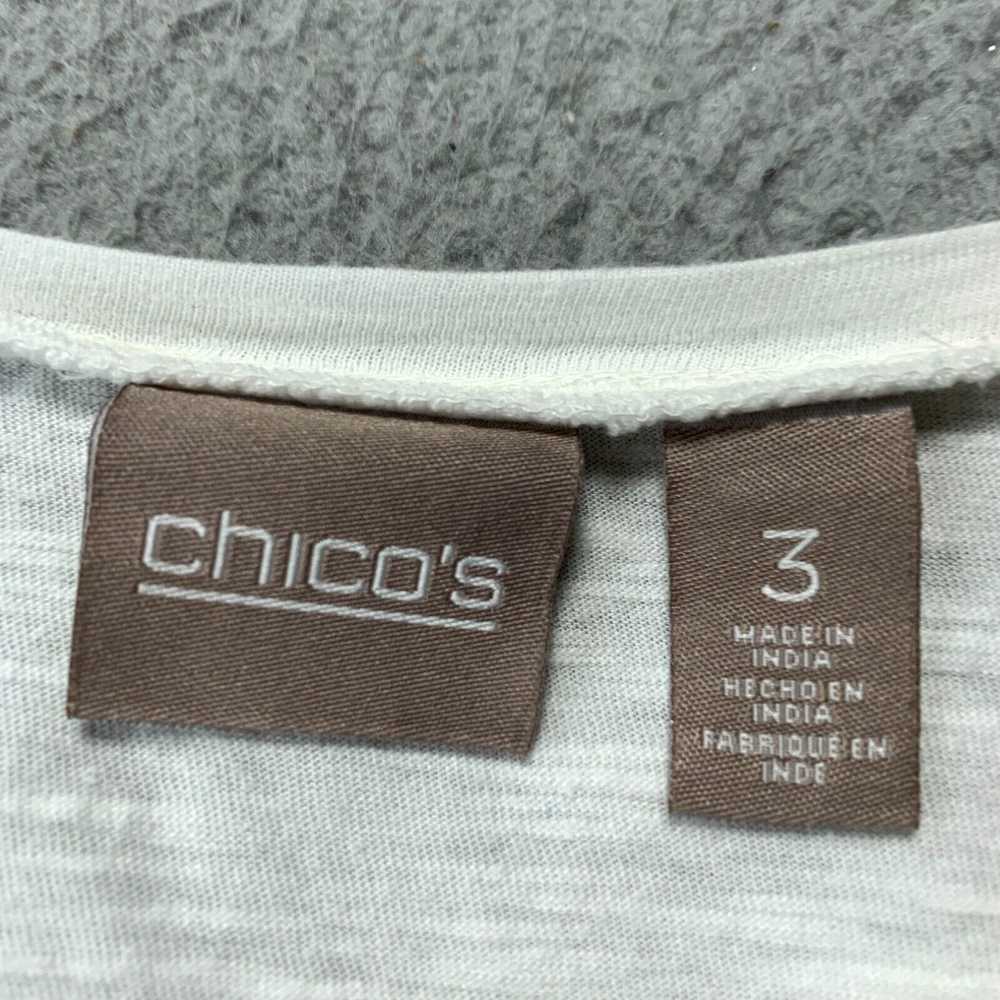 Vintage CHICOS Blouse Womens Size 3 XL Top 3/4 Sl… - image 3