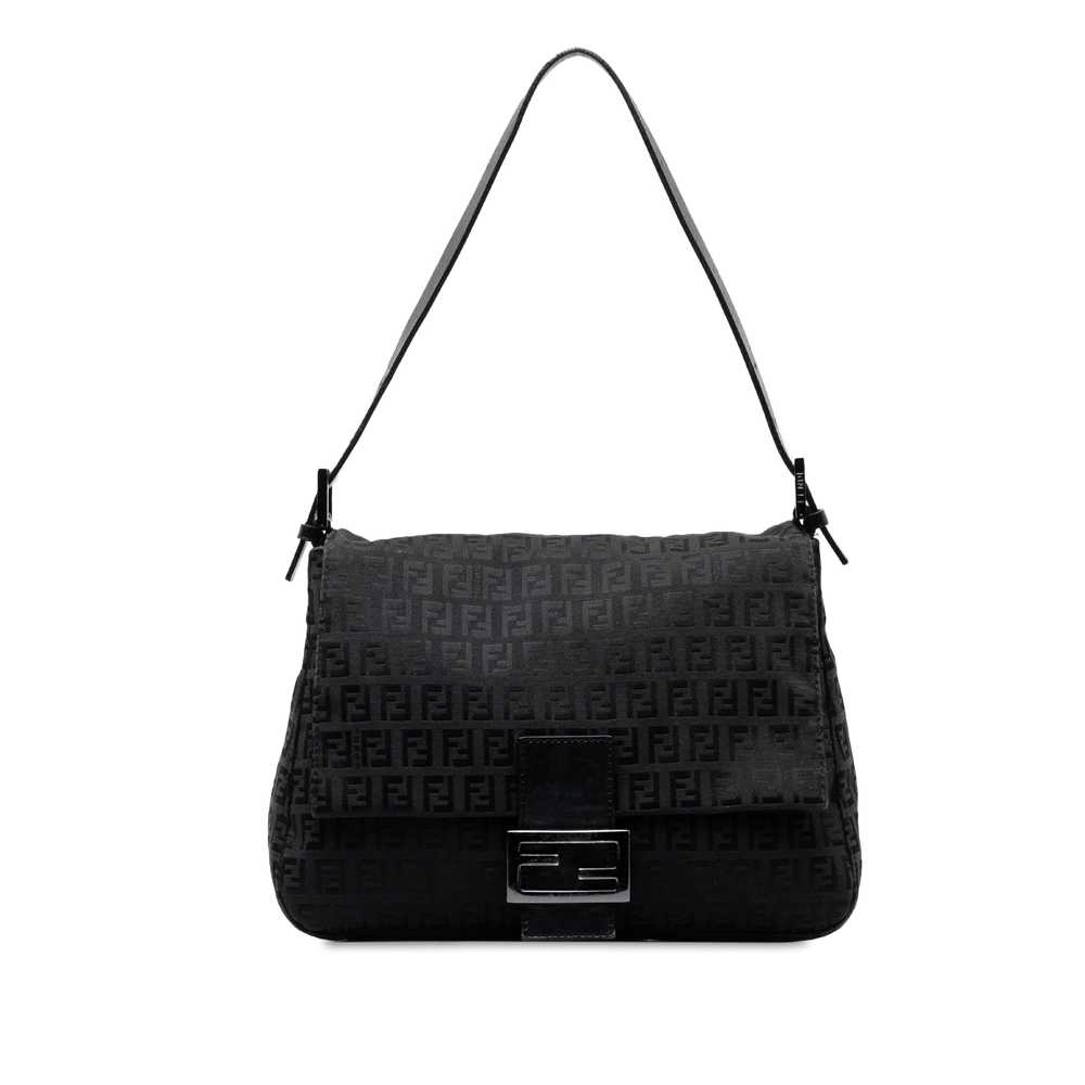 FENDI Zucchino Canvas Mamma Forever Shoulder Bag - image 1