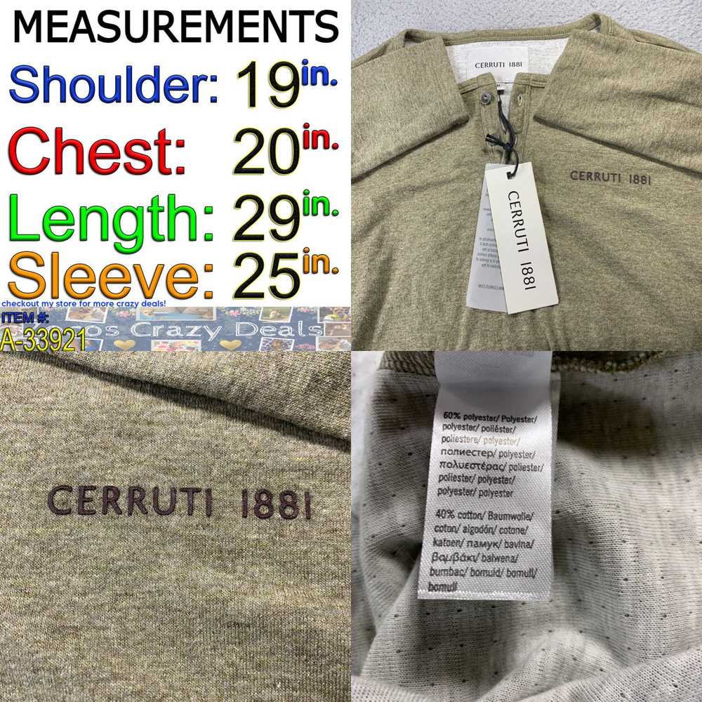 Cerruti 1881 CERRUTI 1881 Henley Shirt Mens Medium - image 4