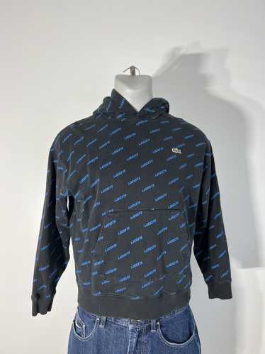 Lacoste Lacoste All Over Print Blue Black Hoodie