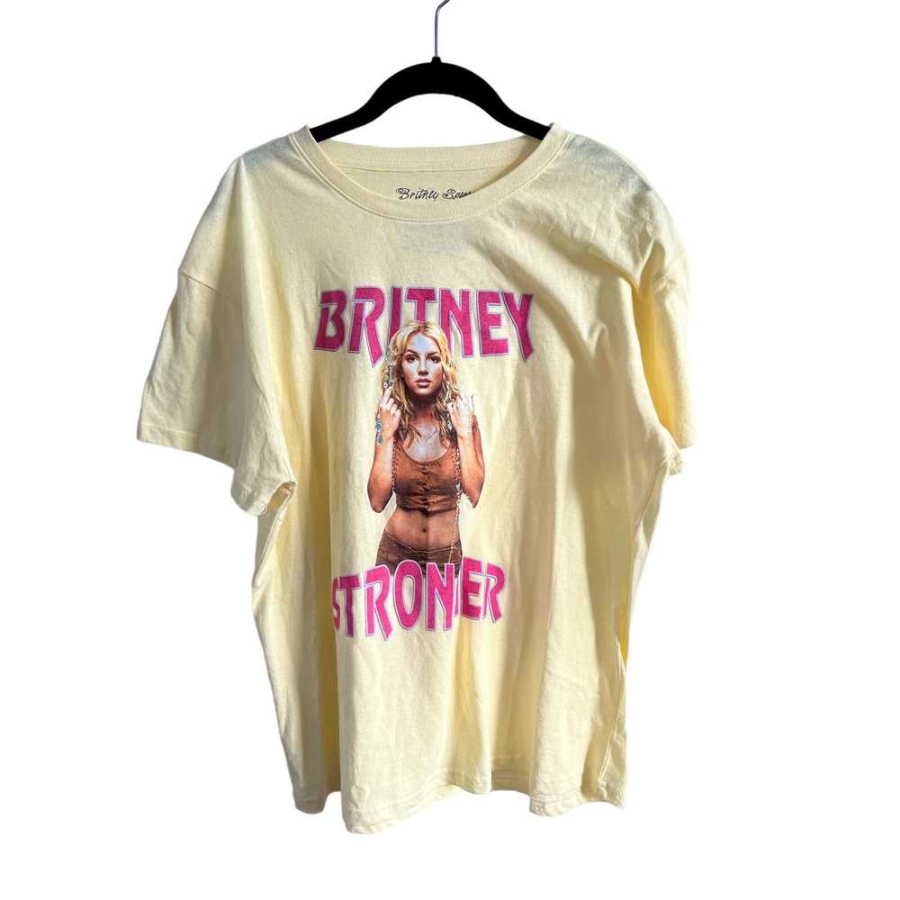 Brand Britney Spears Stronger Tour T-shirt Yellow… - image 1