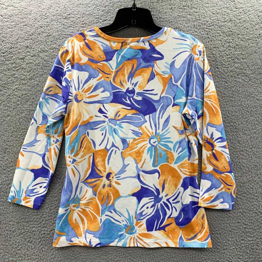 Vintage J McLaughlin Blouse Womens Large Top 3/4 … - image 2