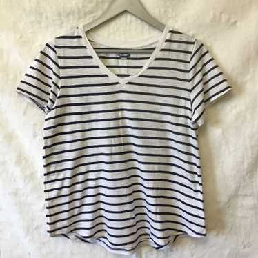 Old Navy Old Navy Blue Striped T-Shirt - image 1