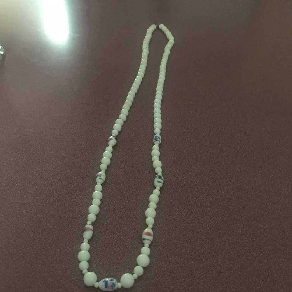 Long “38” inch glass bead necklace - image 1