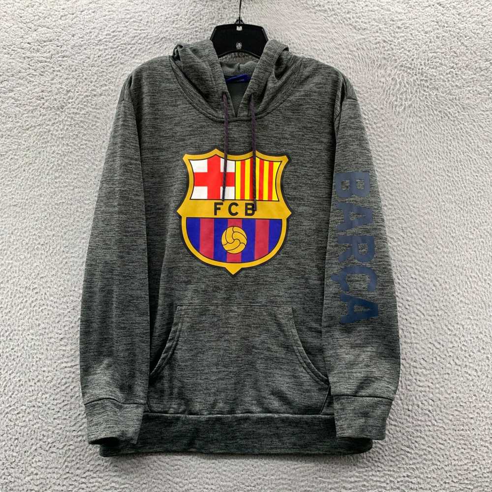 Vintage FCB FC BARCELONA Hoodie Sweatshirt Mens M… - image 1