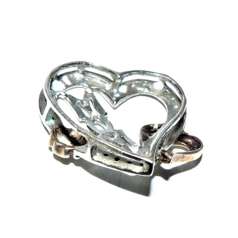 Diamond Accents 925 Sterling Silver Heart Mom w Y… - image 7