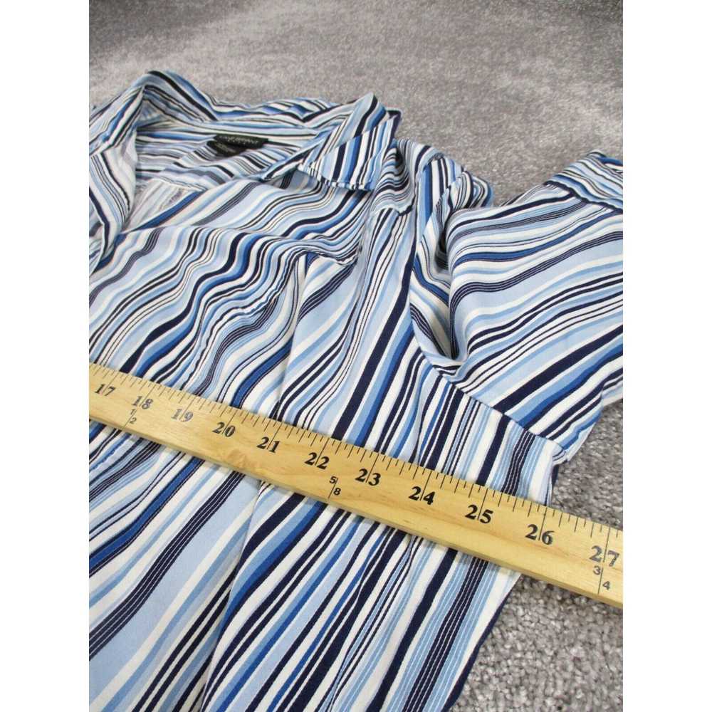 Vintage Lane Bryant Shirt Womens 26 Blue Striped … - image 3