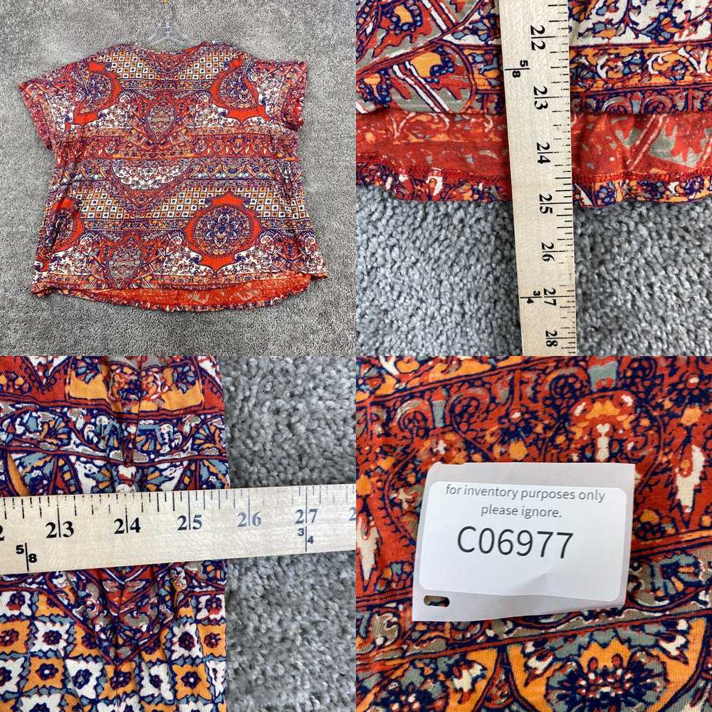 Lucky Brand Lucky Brand Rust Boho Printed Knit T-… - image 4