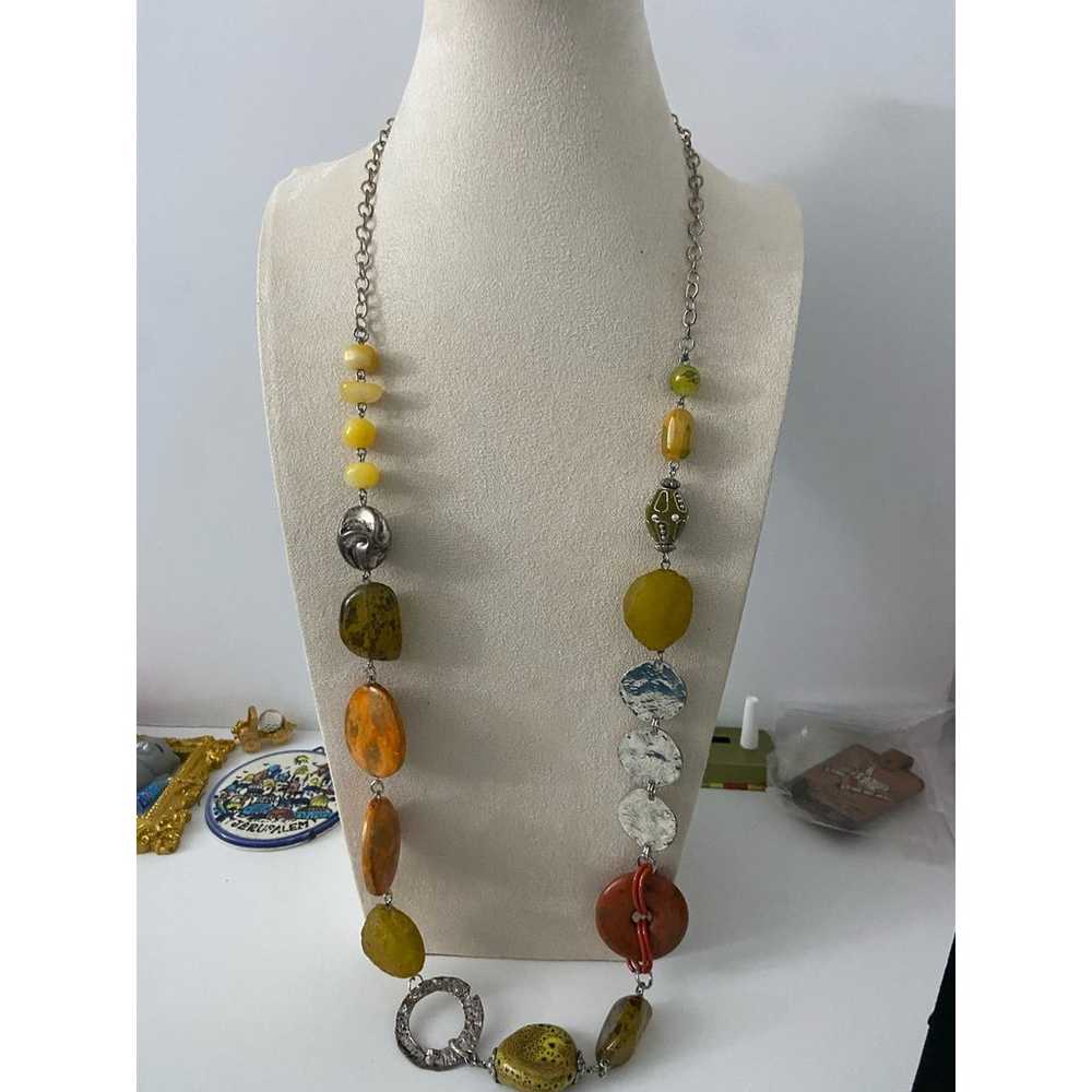 Rare Treska statement necklace with mixed jasper - image 1