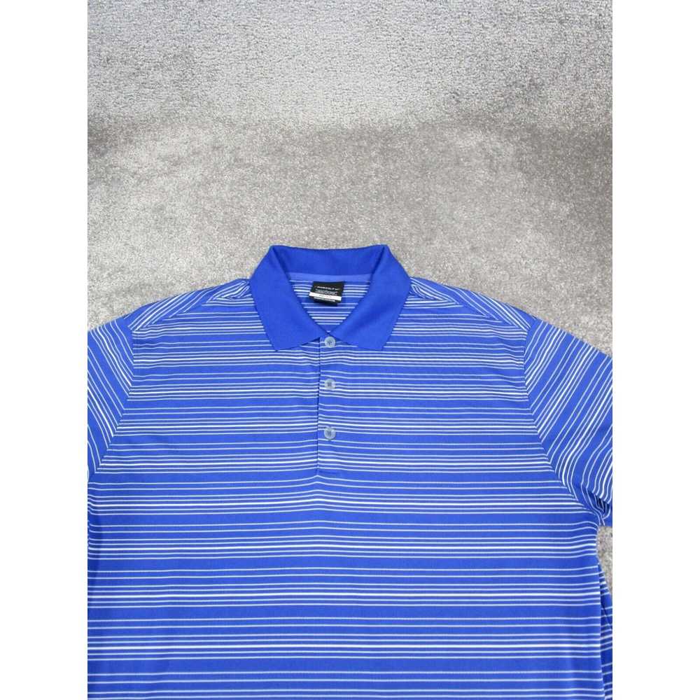 Nike Nike Golf Polo Shirt Mens Large Blue Striped… - image 2