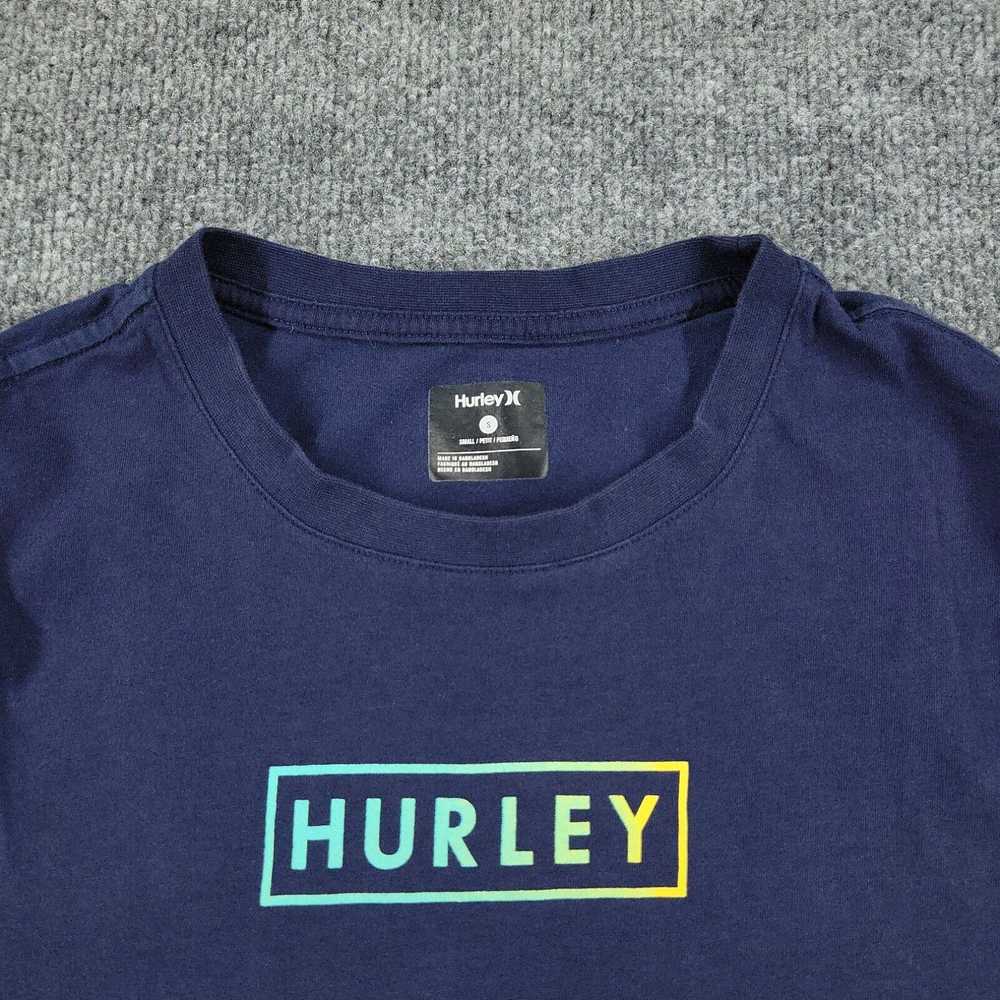 Hurley Hurley Shirt Men's Small Blue Spell Out Gr… - image 3