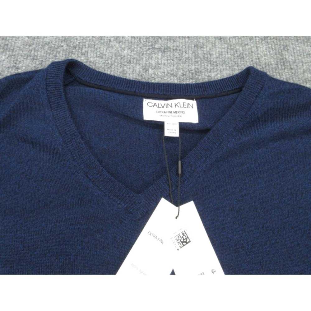 Calvin Klein Calvin Klein Sweater Mens XL Blue V … - image 3