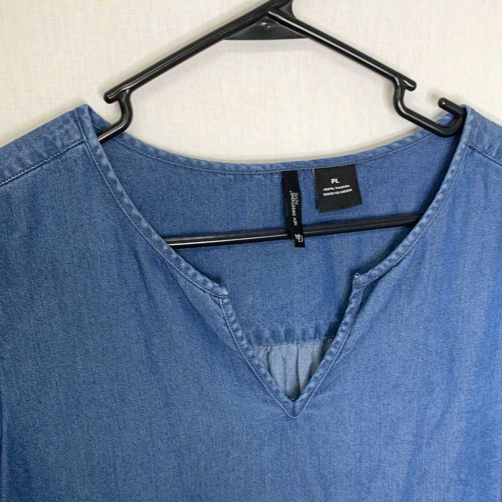 Vintage New Directions Womens Blue 3/4 Sleeve Spl… - image 3