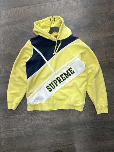 Supreme Diagonal Hoodie Lemon Yellow (L)