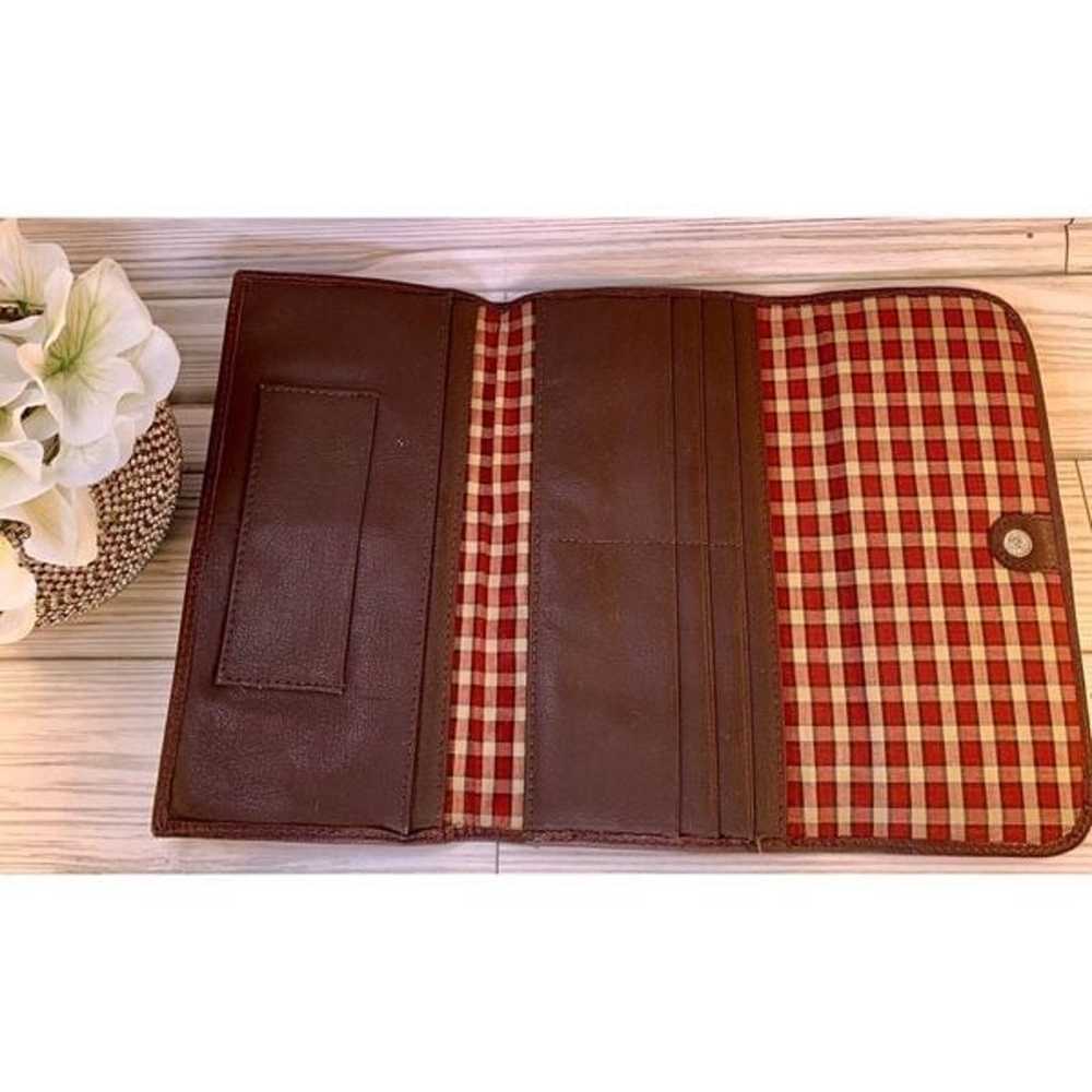 Dockers Vintage Trifold Brown Leather Wallet - image 6