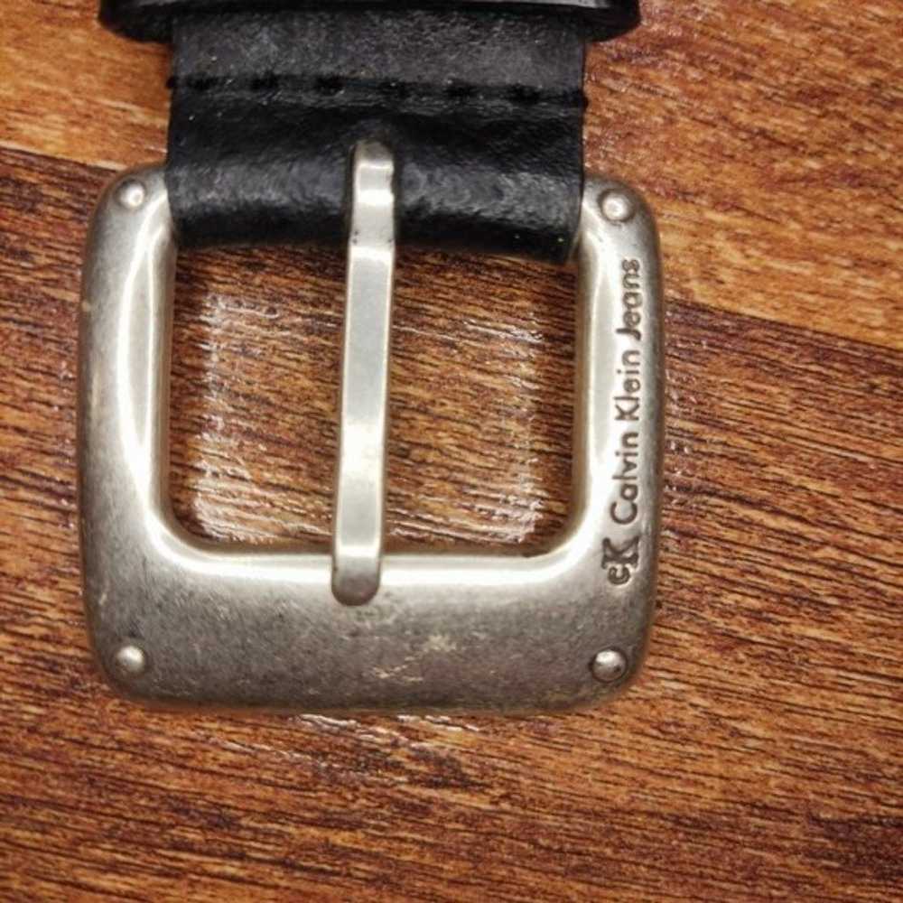 Calvin Klein Jeans Genuine Leather Wicker Belt si… - image 2