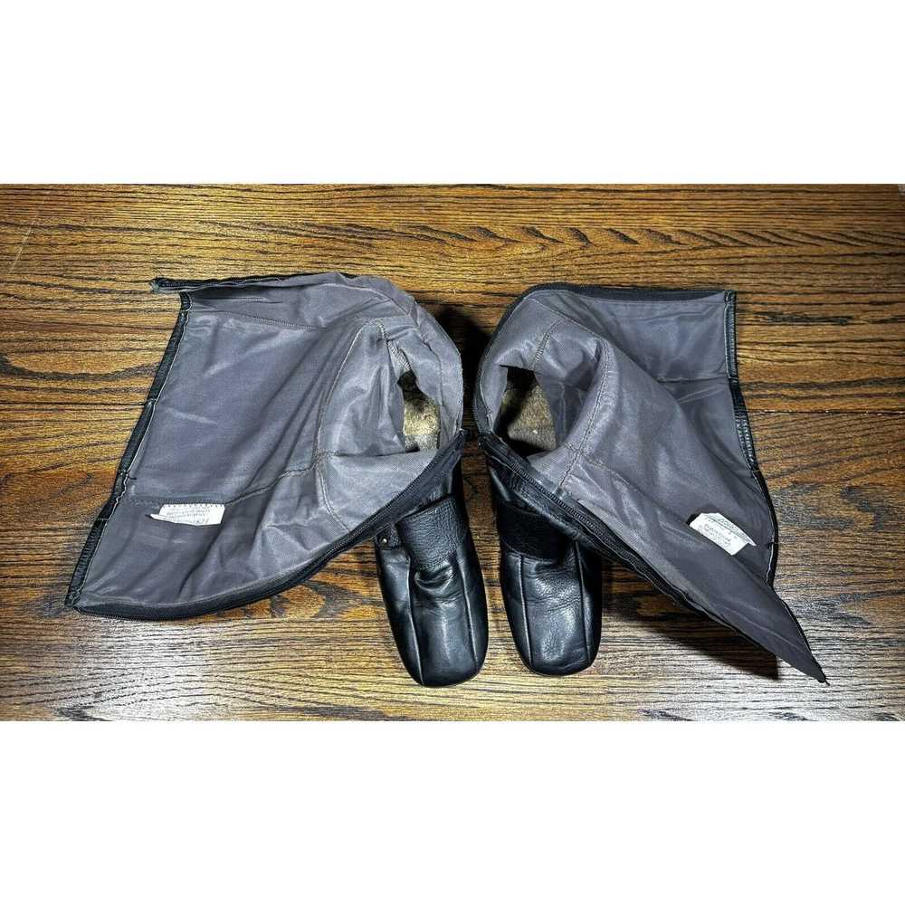 Other 70’s Vintage Black Leather Square Toe Knee … - image 9