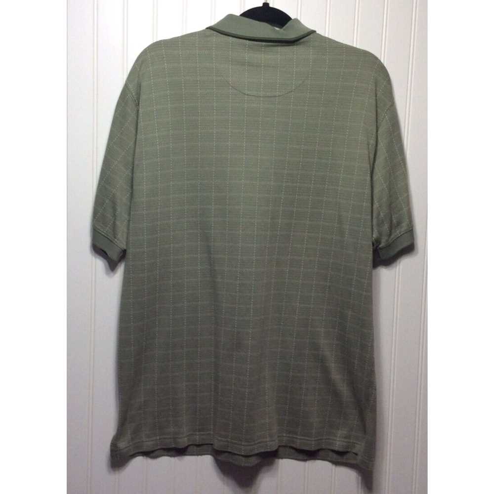 Vintage MARC EDWARDS Mens Large Green Check Polo … - image 2