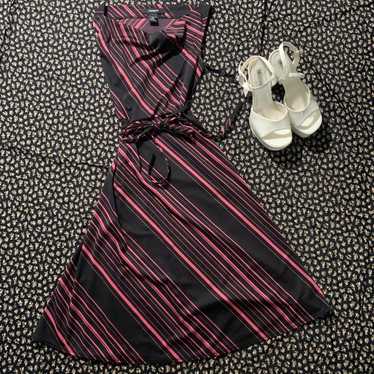 Vintage Express striped midi dress