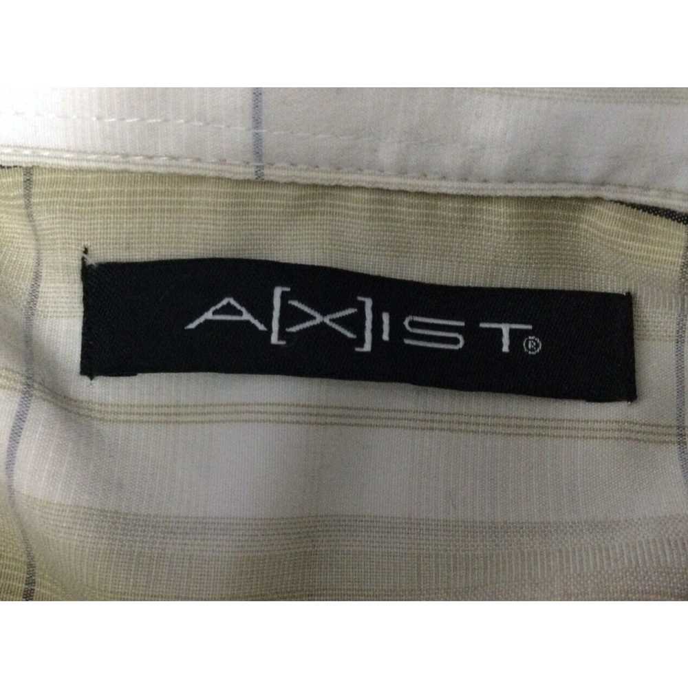 Vintage AXIST Mens Size L Beige Plaid Camp Shirt … - image 3