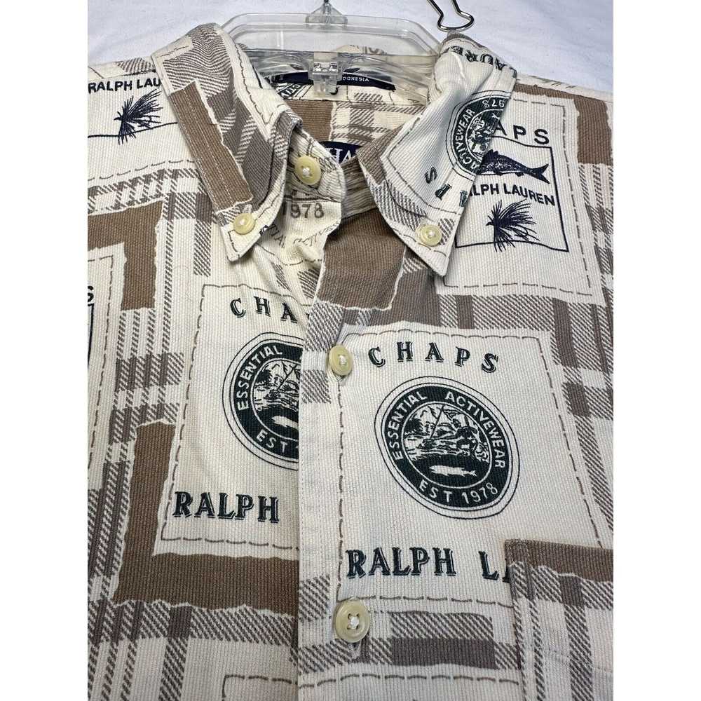 Chaps Chaps Ralph Lauren Button Shirt Medium Fish… - image 4