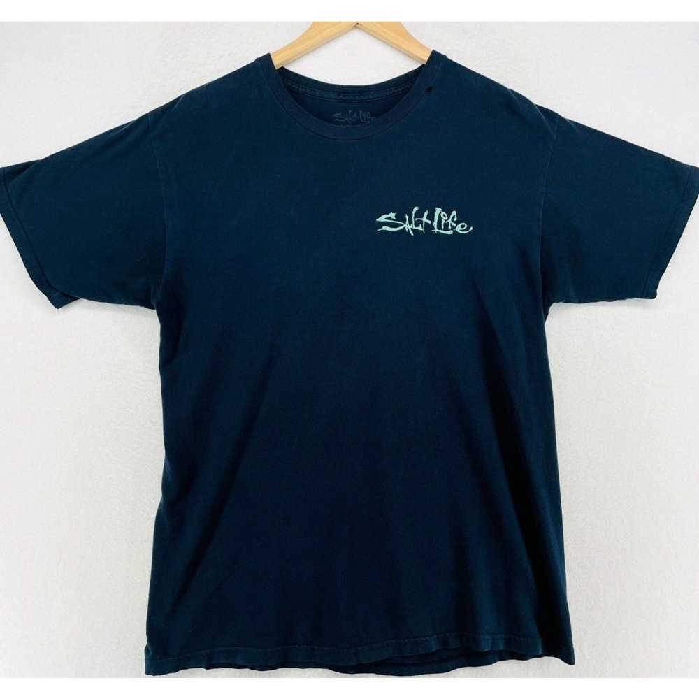 Vintage SALT LIFE Shirt Men M LIVE SALTY FISH TAI… - image 3