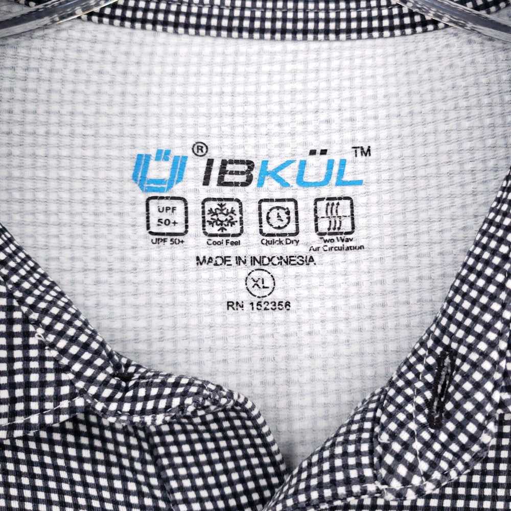 Vintage Ibkul Polo Shirt Mens XL Black Check UPF … - image 3