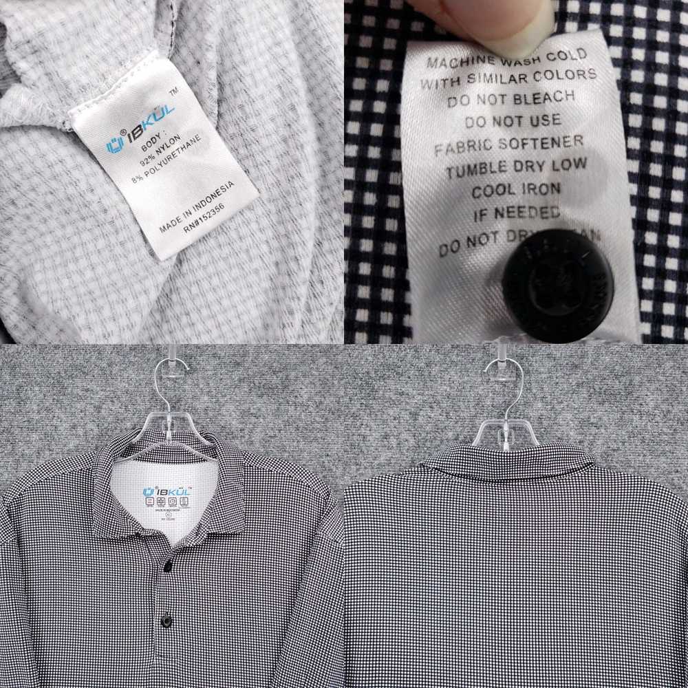 Vintage Ibkul Polo Shirt Mens XL Black Check UPF … - image 4