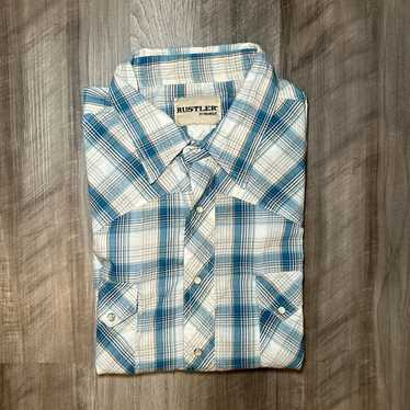 Rustler Rustler by Wrangler Western Short Sleeve … - image 1