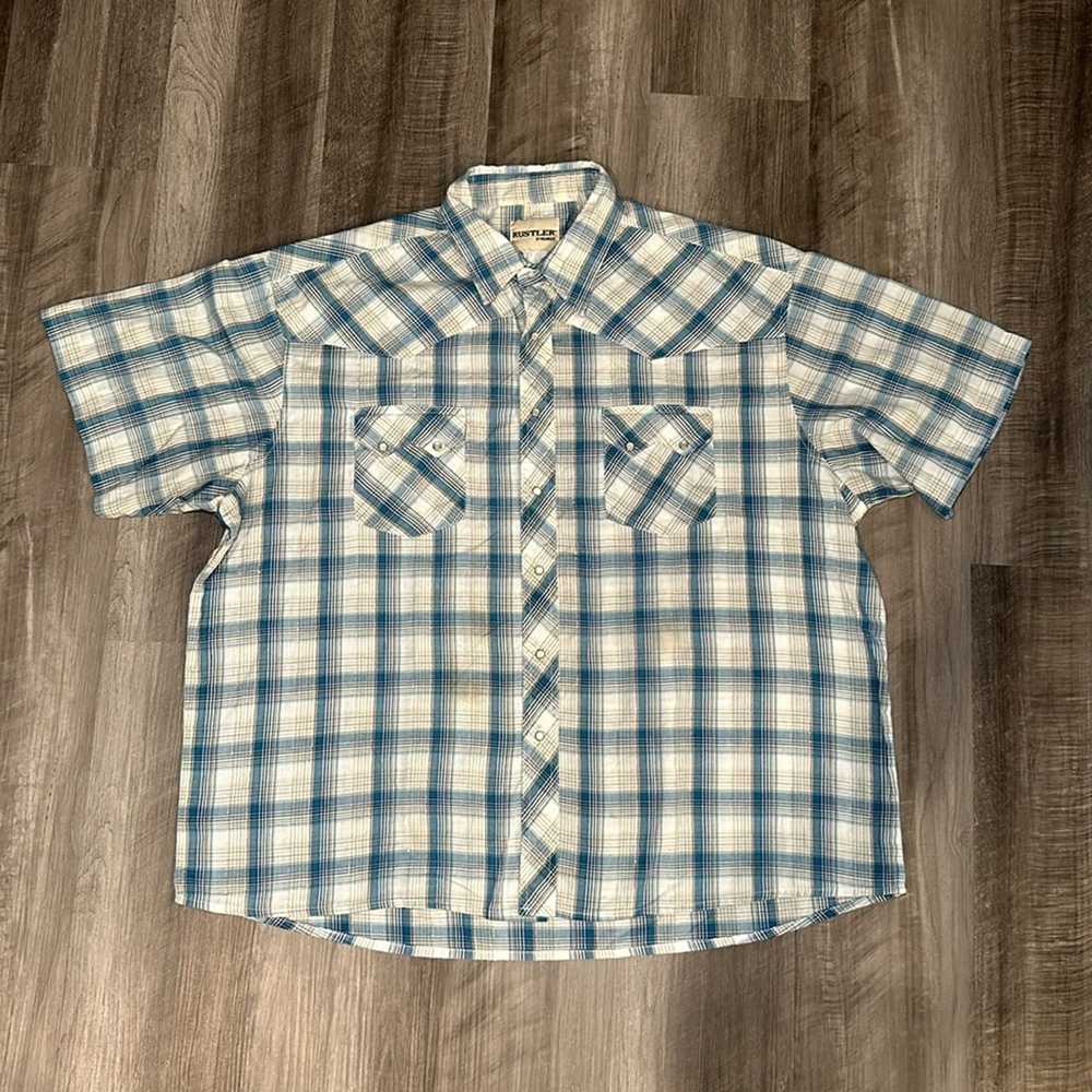 Rustler Rustler by Wrangler Western Short Sleeve … - image 2