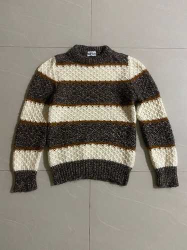 Cashmere & Wool × Coloured Cable Knit Sweater Vint