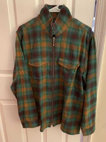 Supreme Shadow Plaid Zip-Front Shirt