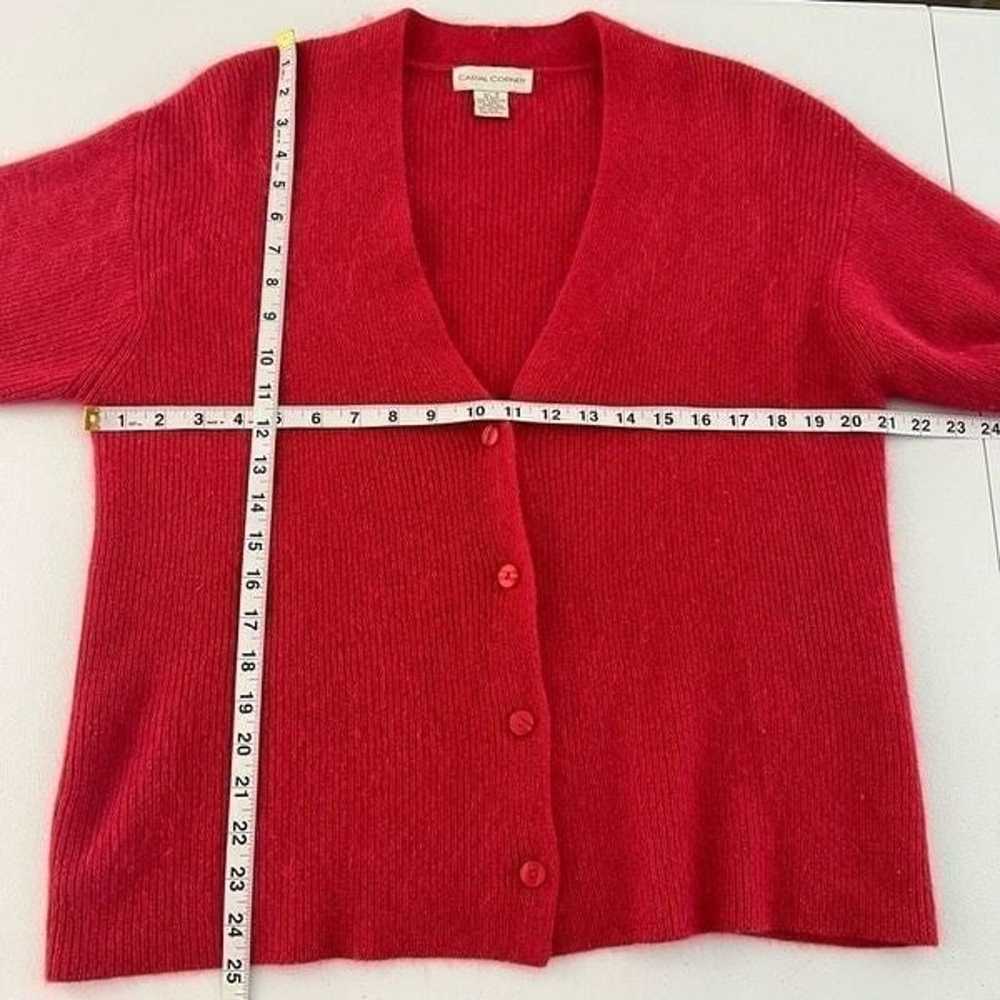 Casual Corner Pink Button Front Lambswool Angora … - image 10