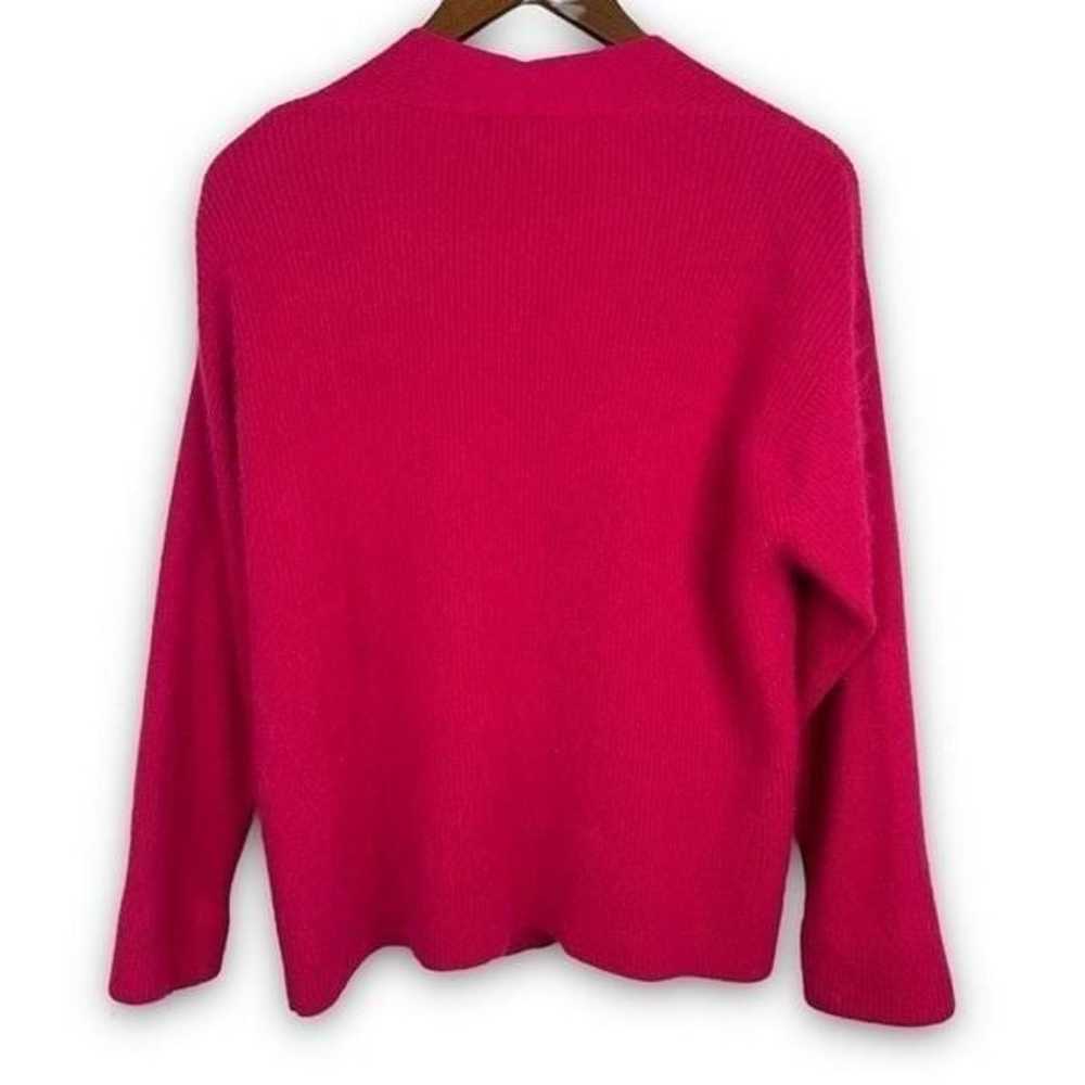 Casual Corner Pink Button Front Lambswool Angora … - image 2