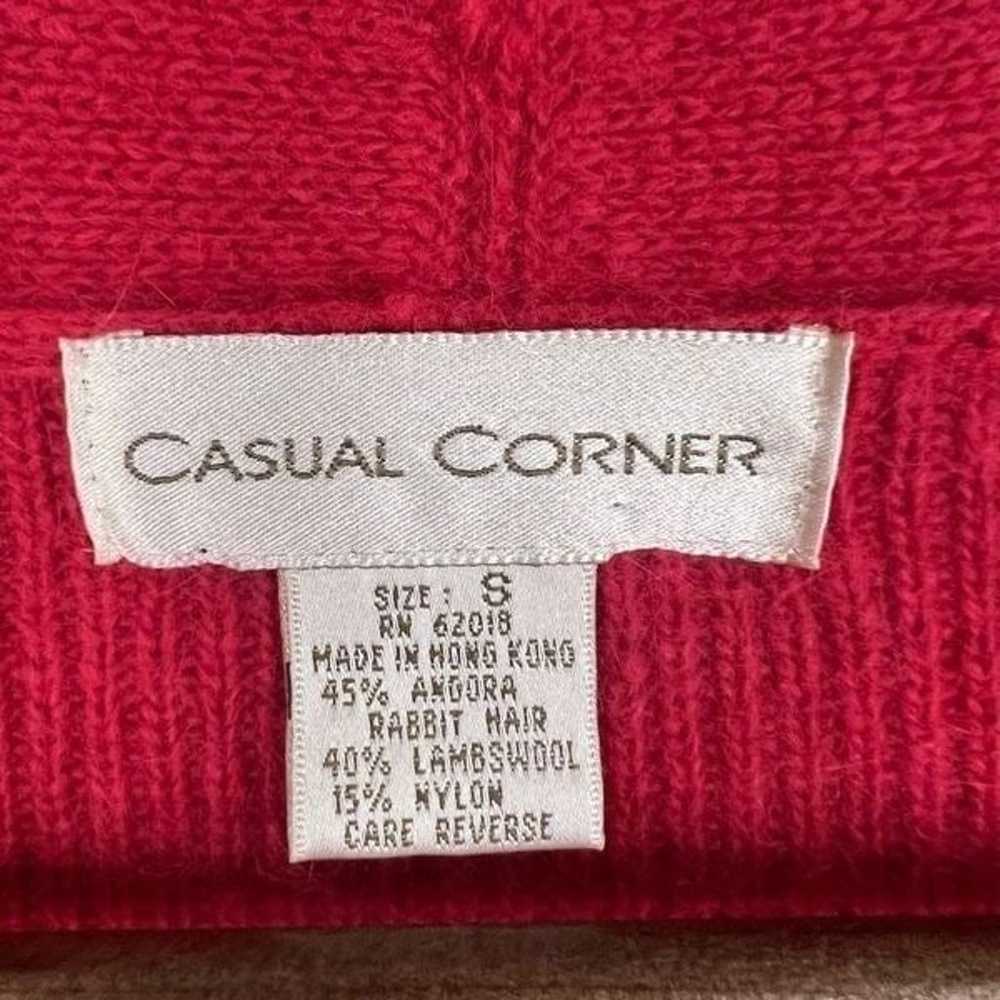 Casual Corner Pink Button Front Lambswool Angora … - image 3