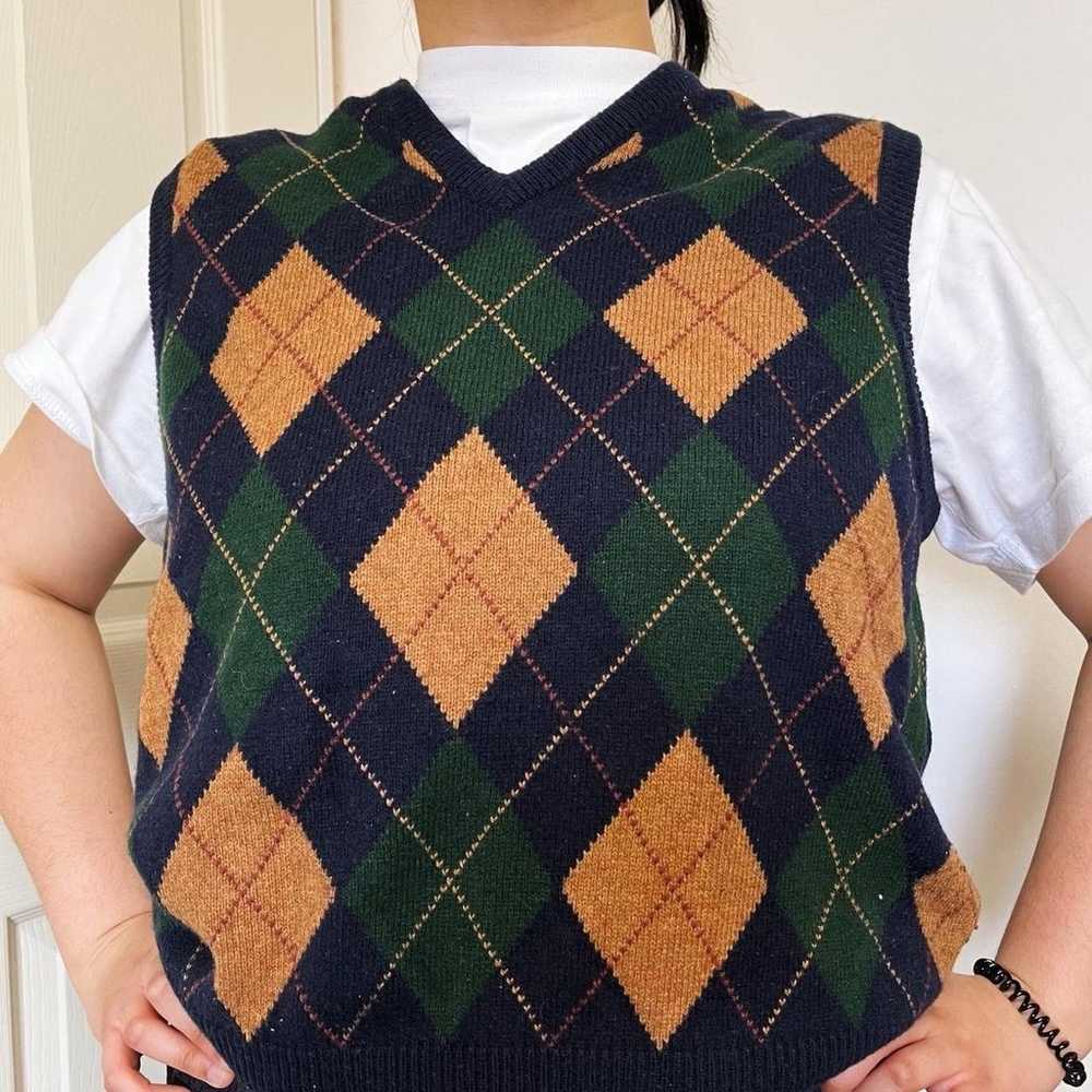 vintage argyle sweater vest - image 2