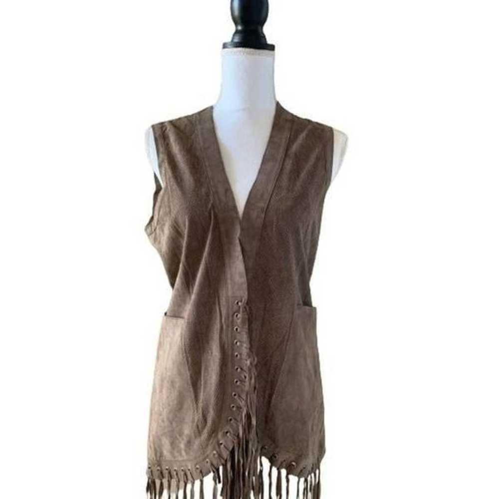 New Women's Leather Vintage Fringe Vest - image 4