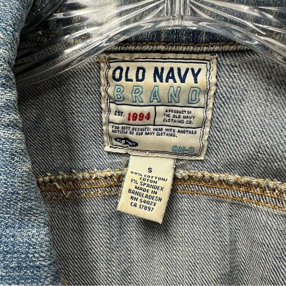 Old Navy Y2k denim cropped stretchy jean jacket l… - image 2