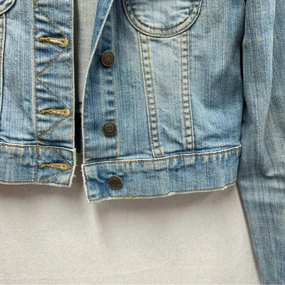 Old Navy Y2k denim cropped stretchy jean jacket l… - image 3