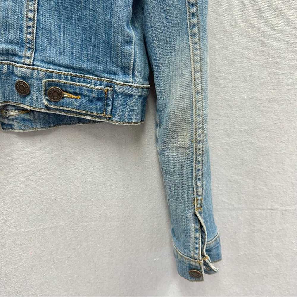 Old Navy Y2k denim cropped stretchy jean jacket l… - image 6