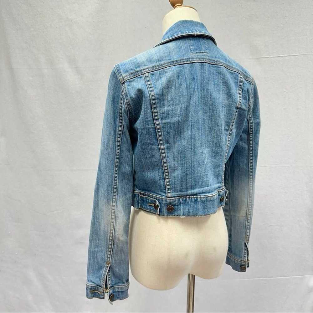 Old Navy Y2k denim cropped stretchy jean jacket l… - image 9