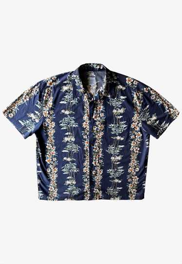 Vintage Y2K Men's Old Navy Palm Tree & Floral Shir