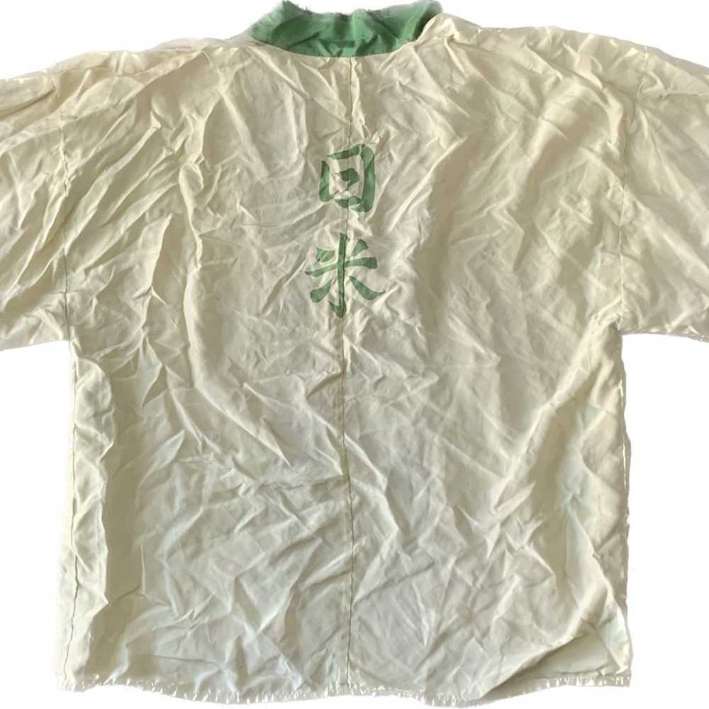 Antique Japanese silk optimist club Haori kimono - image 4