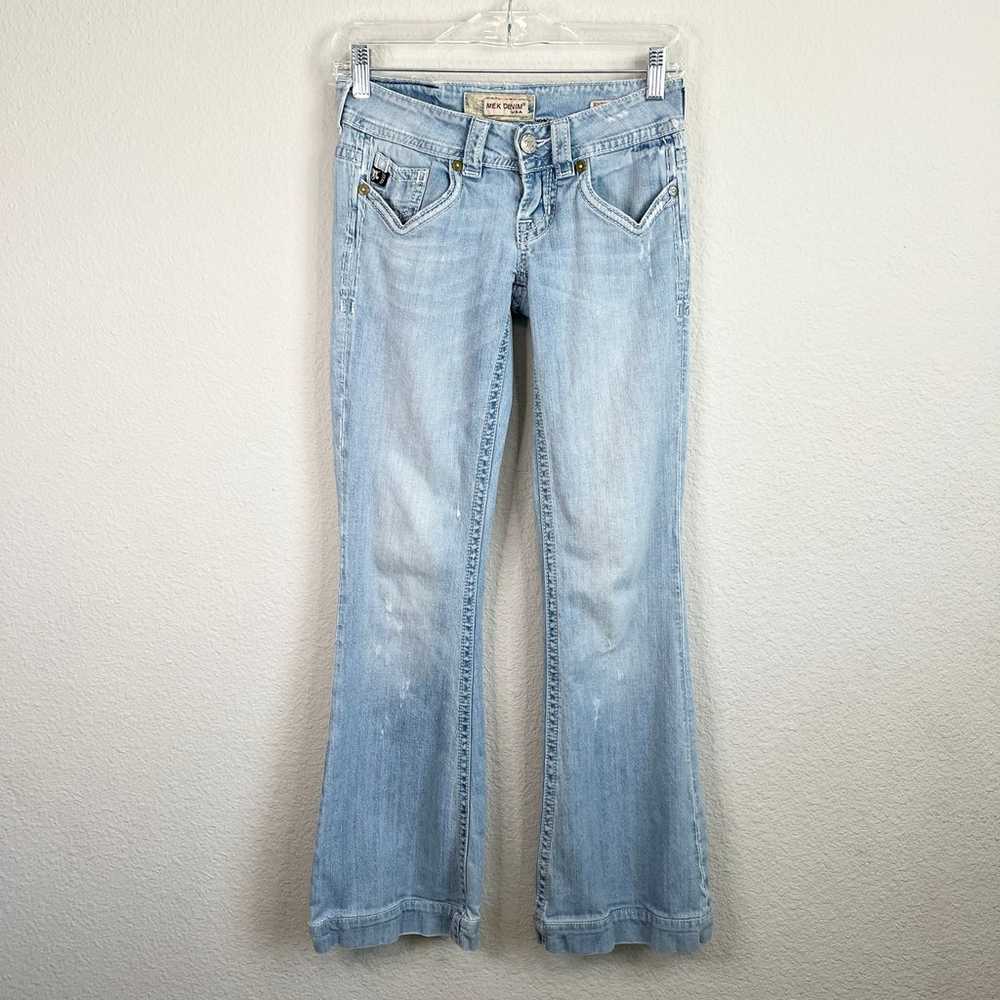 Mek Seychelles Flare Jeans Women's 24 Light Wash … - image 1