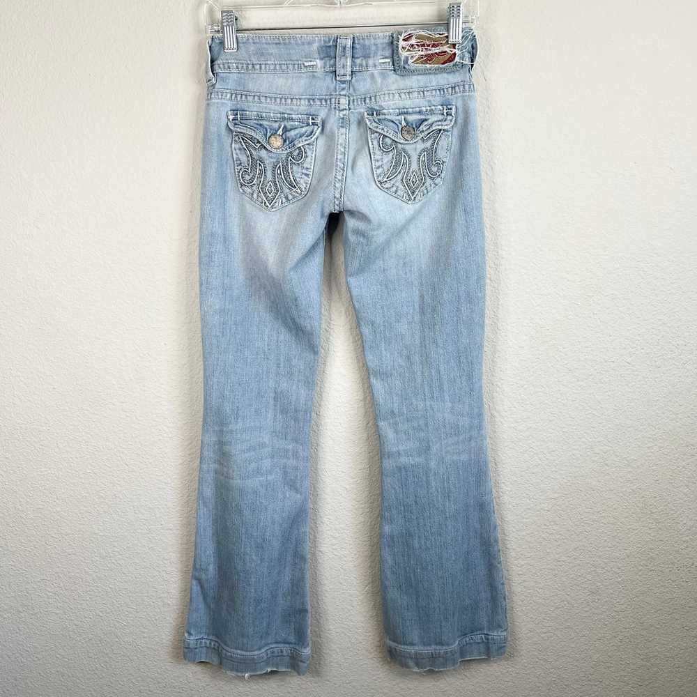 Mek Seychelles Flare Jeans Women's 24 Light Wash … - image 3