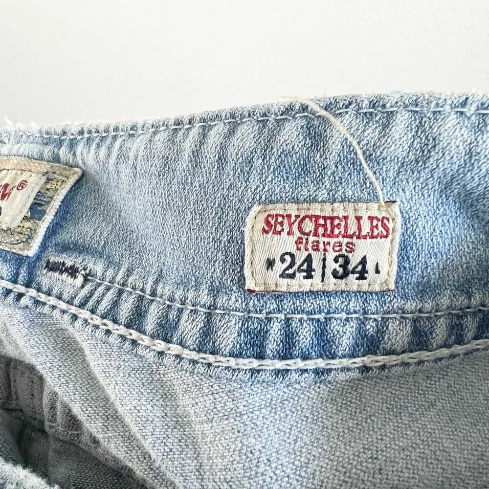 Mek Seychelles Flare Jeans Women's 24 Light Wash … - image 6
