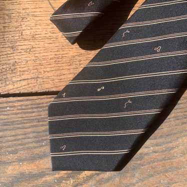 Vintage karl lagerfeld striped silk tie