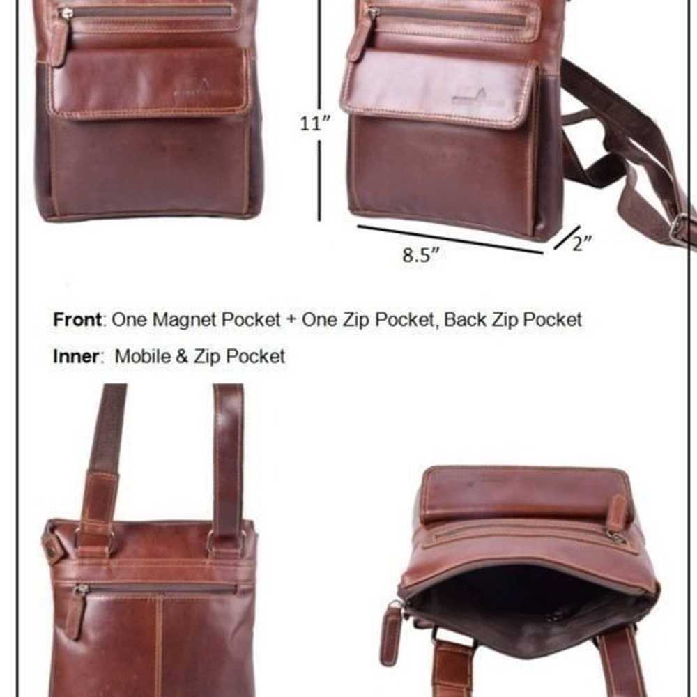 Men's Genuine Leather Vintage messenger bag - image 4