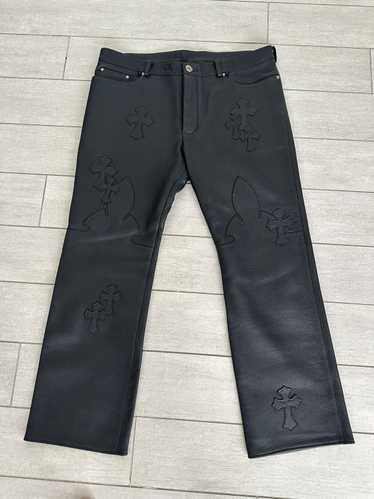 Chrome Hearts Leather Fleur Knee